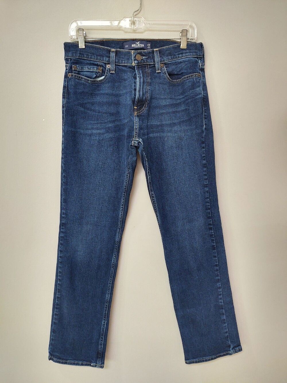 Men's Hollister Epic Flex Classic Straight Blue stretch Jeans Sz 29x32 Excellent